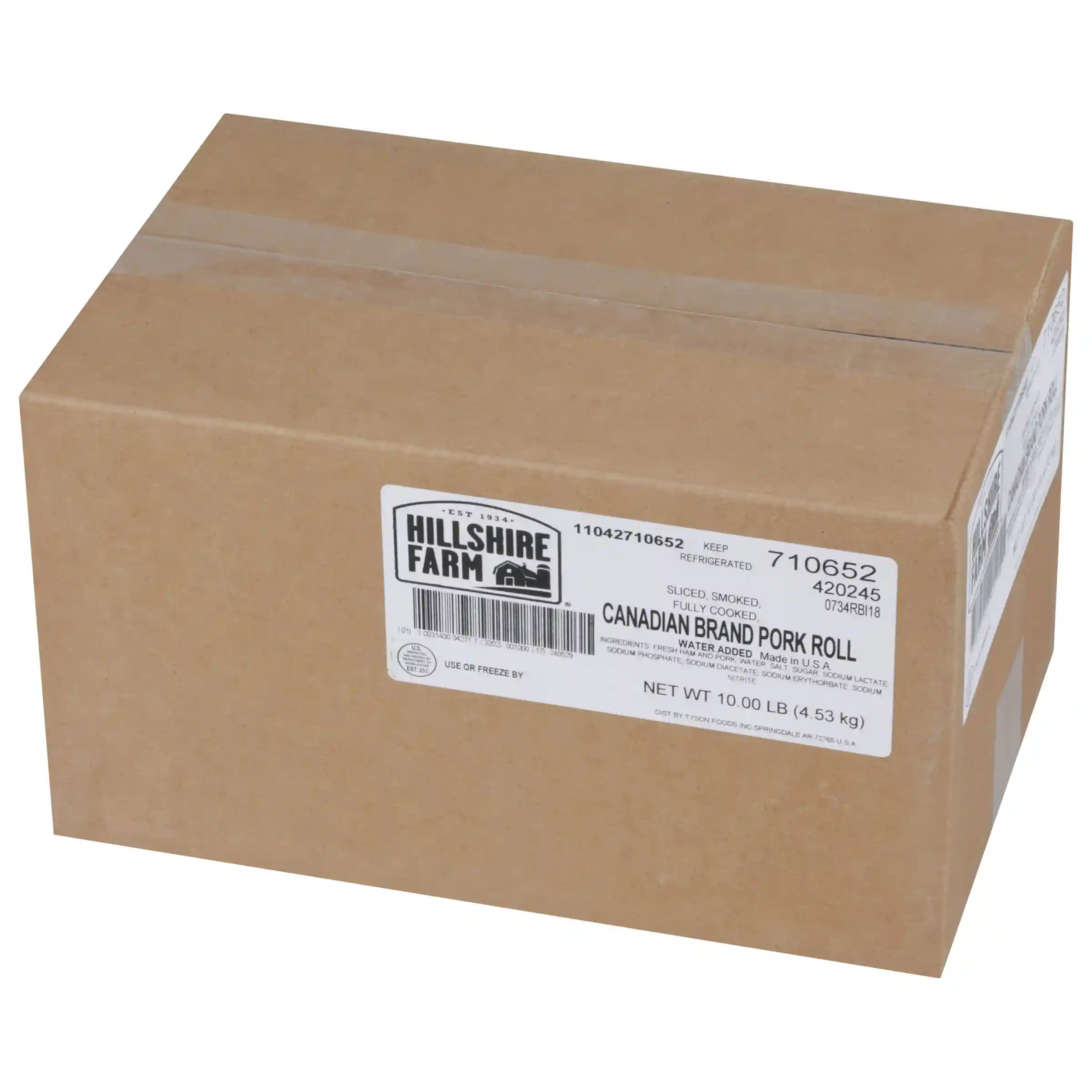 Hillshire Farm® Smoked Fully Cooked Sliced Canadian Brand Pork Roll_image_5