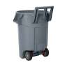 Rubbermaid Commercial, VENTED BRUTE, Wheeled, 32 gal, Resin, Gray, Round, Receptacle