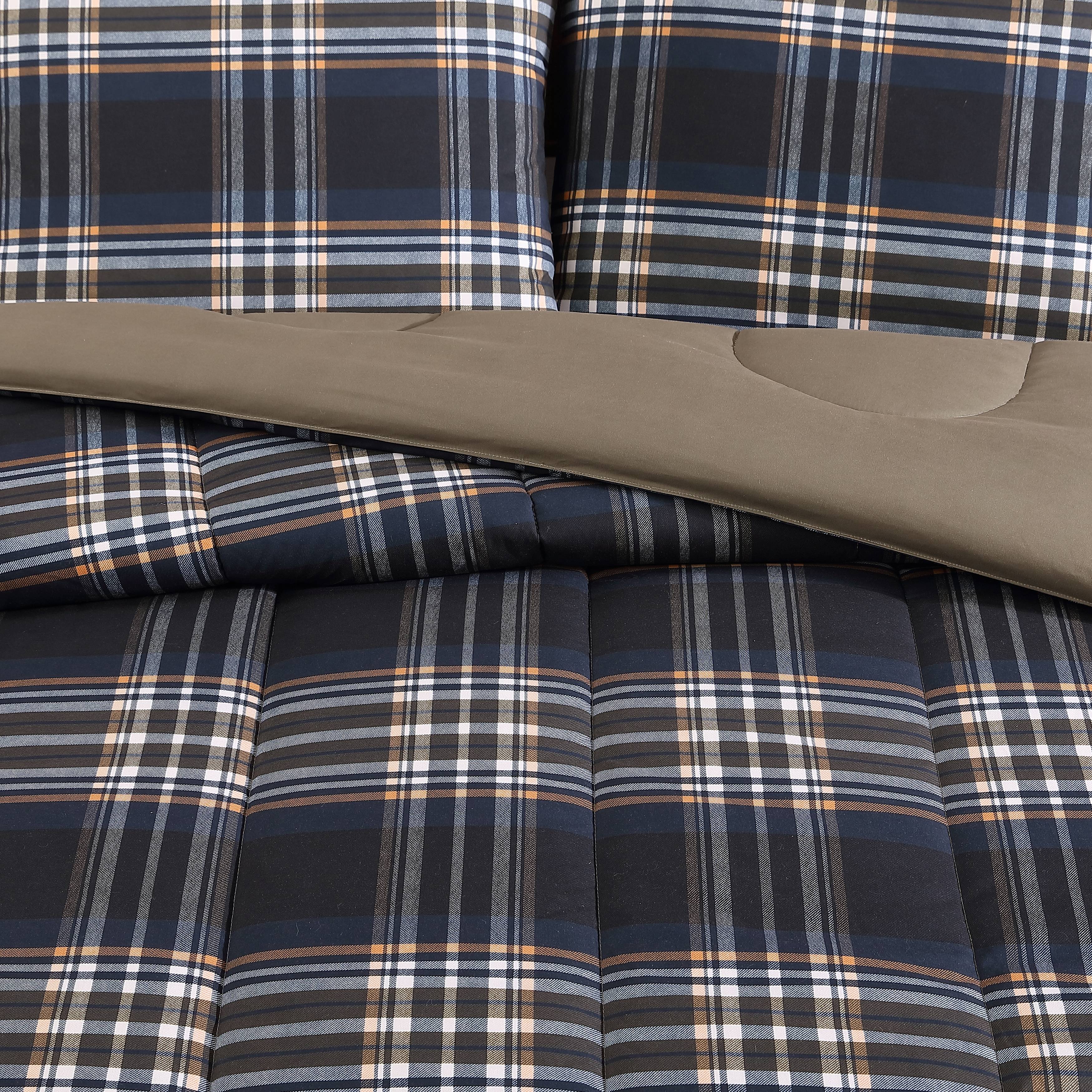 Wrangler Microfiber Comforter & Sham Sets (City Flats Plaid-Navy) - Picture 14 of 36
