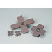 Standard Abrasives™ A/O Cross Pad, 723169, 8PLY 1 x 1 in x 3/8 in, 8-32, 80, 100/Carton, 1000 ea/Case