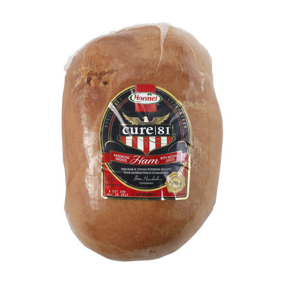 CURE 81(r) Hardwood Smoked Ham with Natural Juices, Whole, 1 pc . C1CB - Front Center Inner Pack (Hi Res)