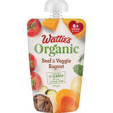 Wattie's® Organic Beef & Veggie Ragout 120g 6+ months