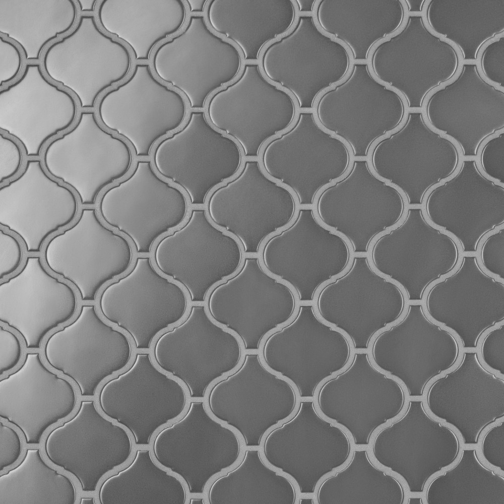 Metro Lantern Matte Dark Grey 9-1/2 in. x 10-3/4 in. Porcelain Mosaic Tile