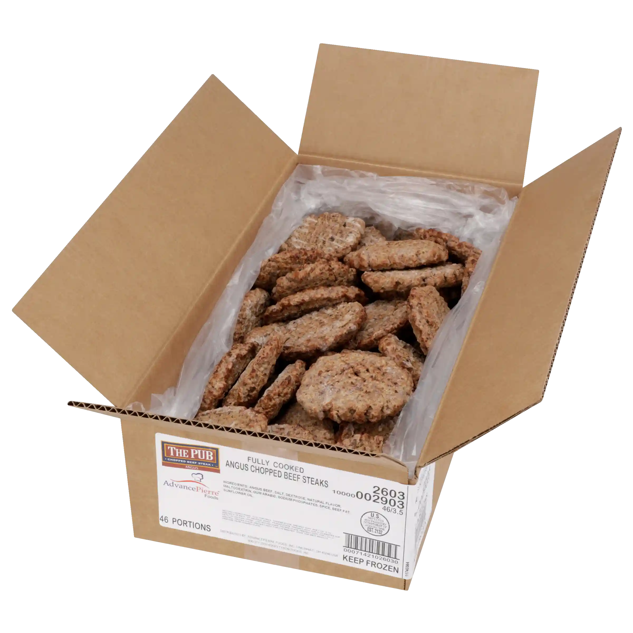 The Pub® Angus Gold Chopped Beef Steak, Fully Cooked, 3.5 oz._image_4