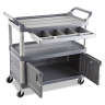 Rubbermaid Commercial, XTRA™, Instrument Cart with Lockable Doors and Sliding Drawer, Gray