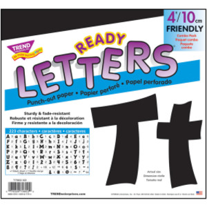 Black 4-Inch Friendly Uppercase/Lowercase Combo Pack (EN/SP) Ready Letters&reg;