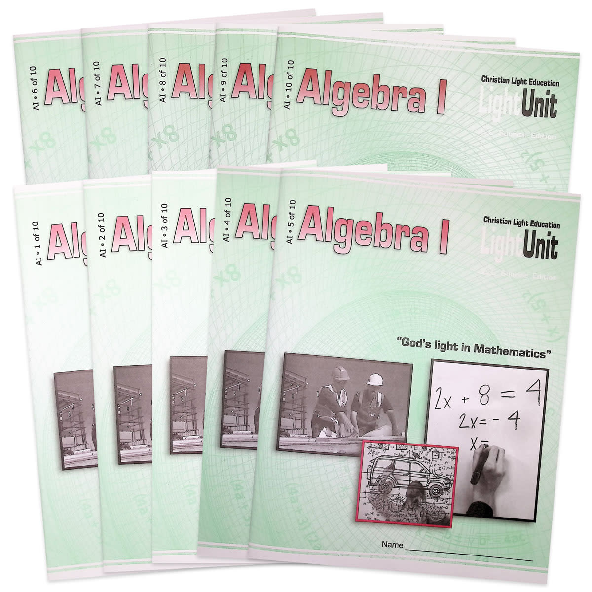 Christian Light Algebra I LightUnit Set 1-10 Sunrise Edition