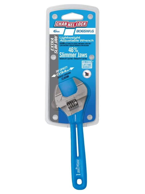 806SWLG 6-inch Lightweight Extra Slim Jaw WideAzz® Adjustable Wrench