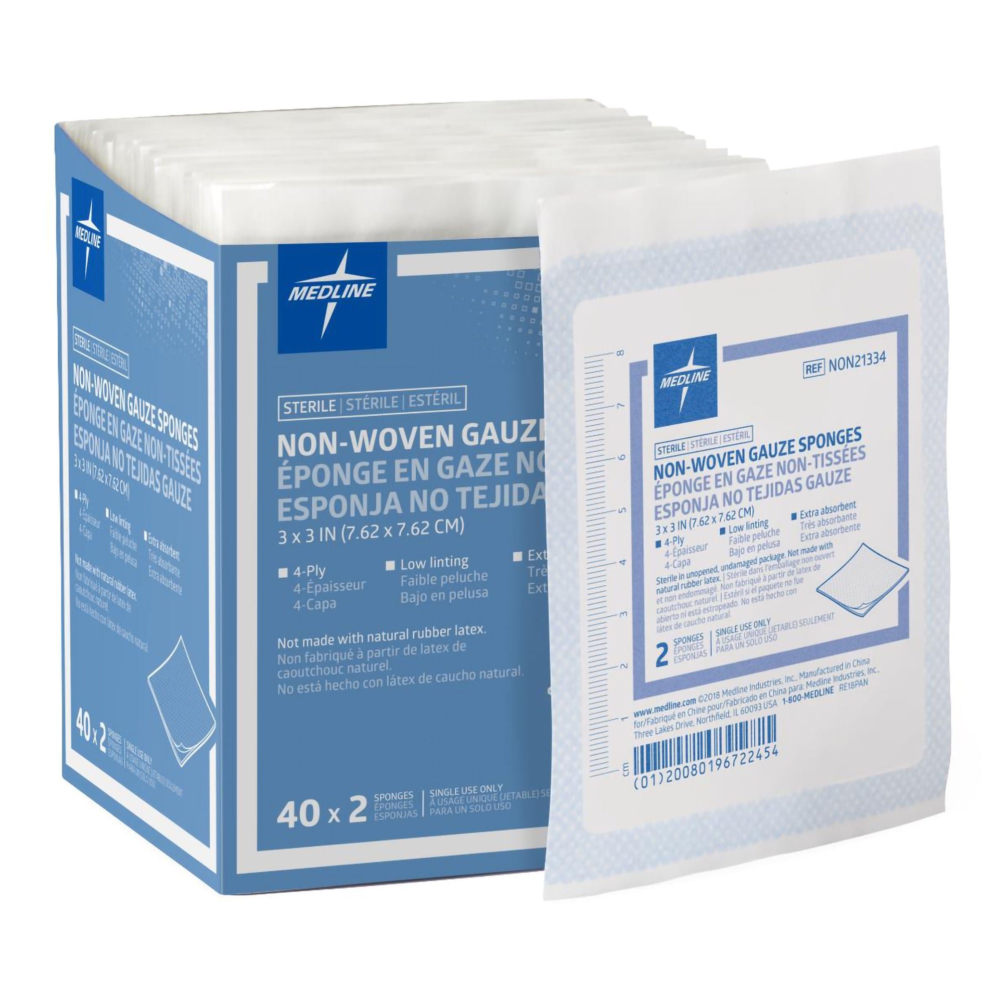 Medline SPONGE, GAUZE NON WOVEN STR (40/BX 30BX/CS)