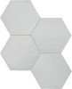 Gemstone Light Gray 6×7 Hexagon Field Tile Glossy