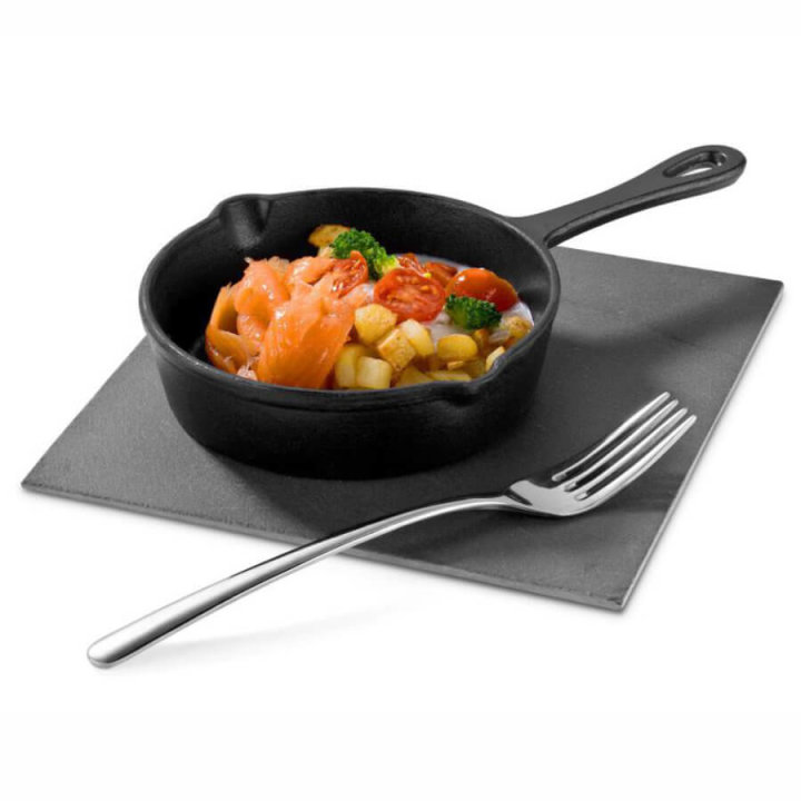 Mini deep frying pan 14 cm cast iron