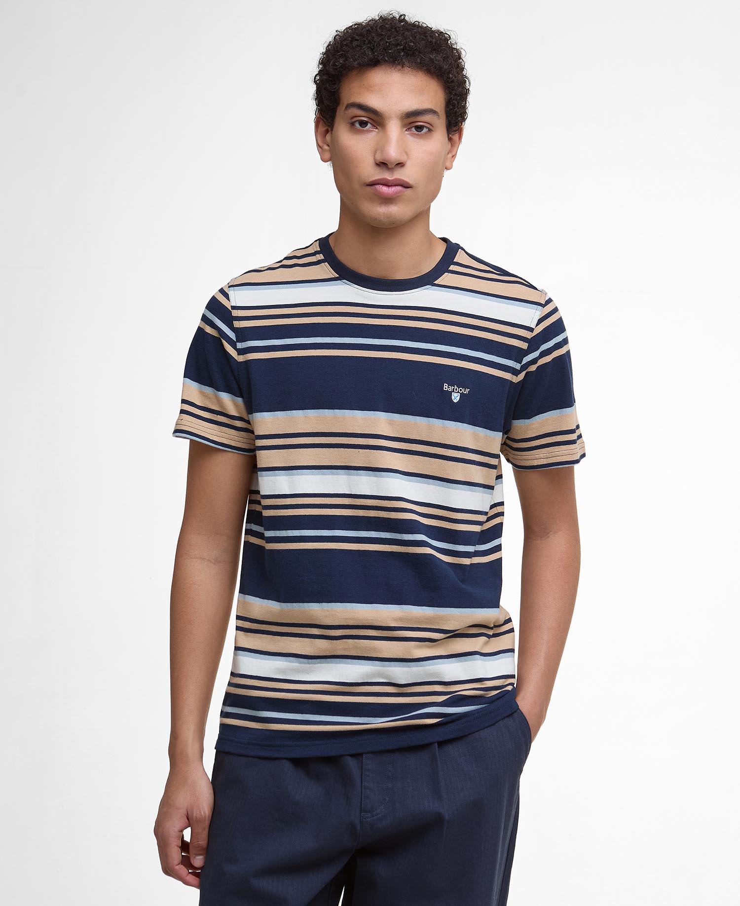 T-shirt a righe leggermente aderente Aickmen image number 0