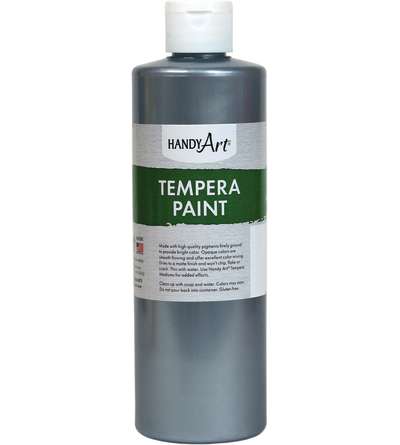 Handy Art® Metallic Tempera Paint, 16 oz., Silver