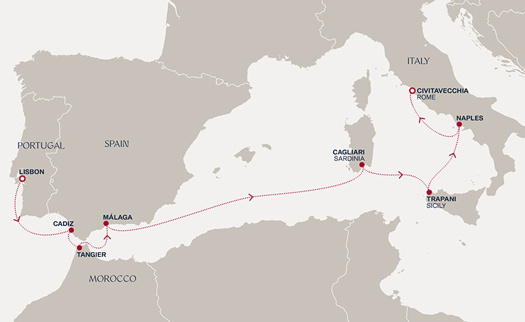 Itinerary map