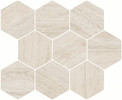 Reign Vein Ivory 11×13 Hexagon Mosaic Matte Rectified