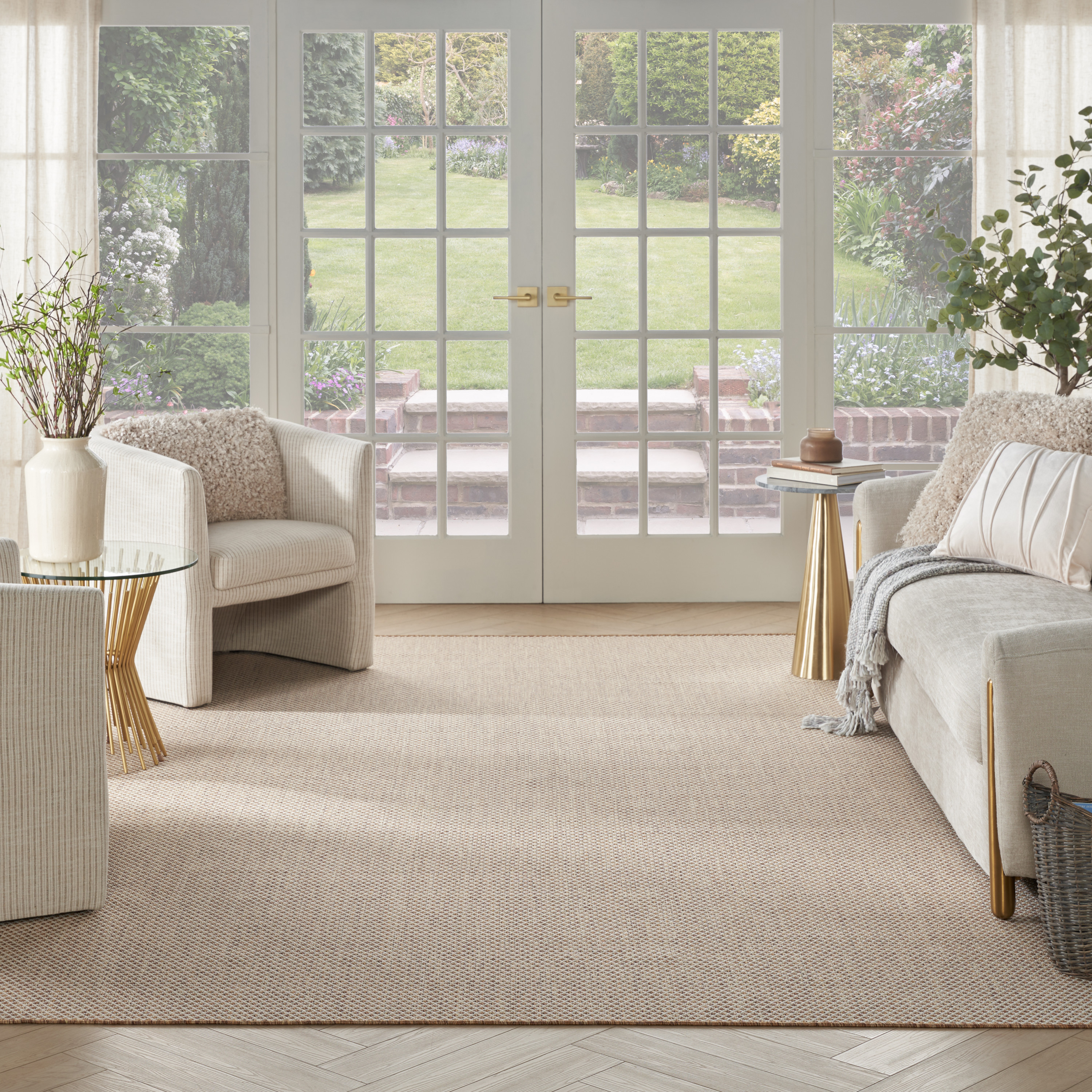 Nourison Courtyard 10' x 14' Jute Ivory Modern Rug