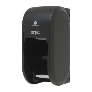 Georgia Pacific, Compact Vertical 2-Roll, Coreless Bath Tissue Dispenser, Black