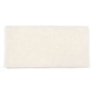 Square Scrub, Scrub, White, 5.25"x10.5" Rectangle Floor Pad