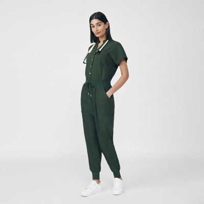 Landau Forward Women&#8216;s 8-Pocket Cargo Scrub Jumpsuit-Landau