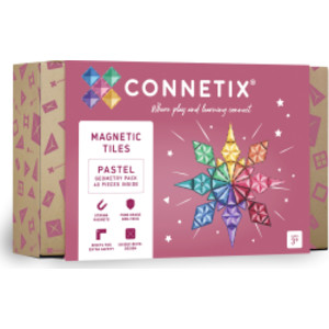 Magnetic Tiles Pastel Geometry Pack, 40 Pieces