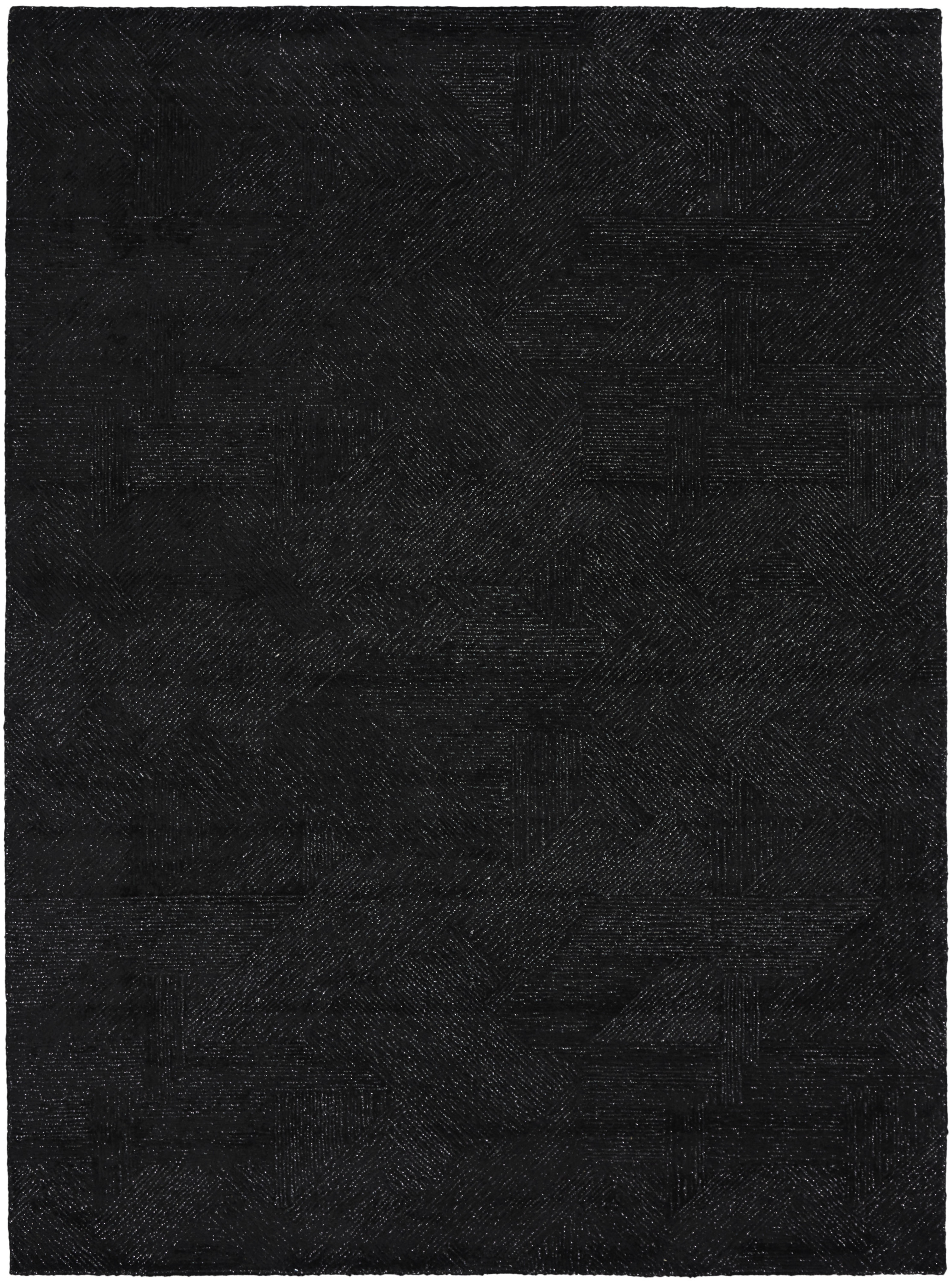 Michael Amini Ma30 Star 9'9" x 13'9" Black Modern Indoor Rug