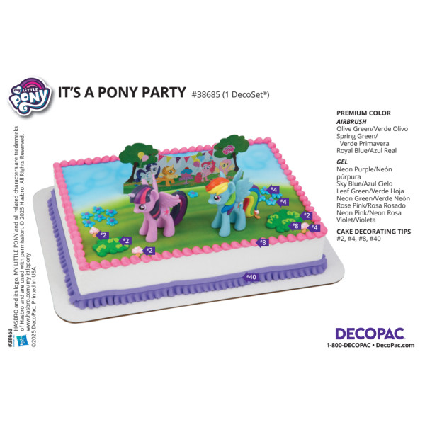 My Little Pony™ It's a Pony Party! Cake Decorating Instruction Card