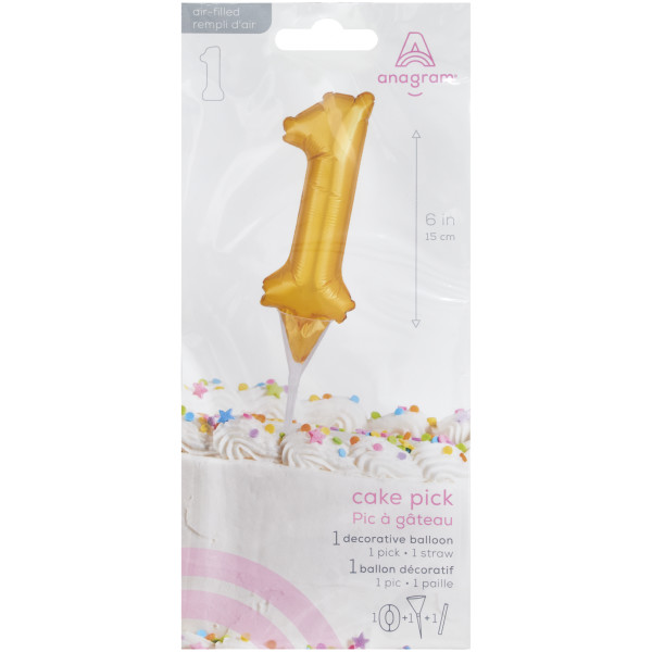 Inflatable Gold Numeral 1 Anagram® Cake Pic