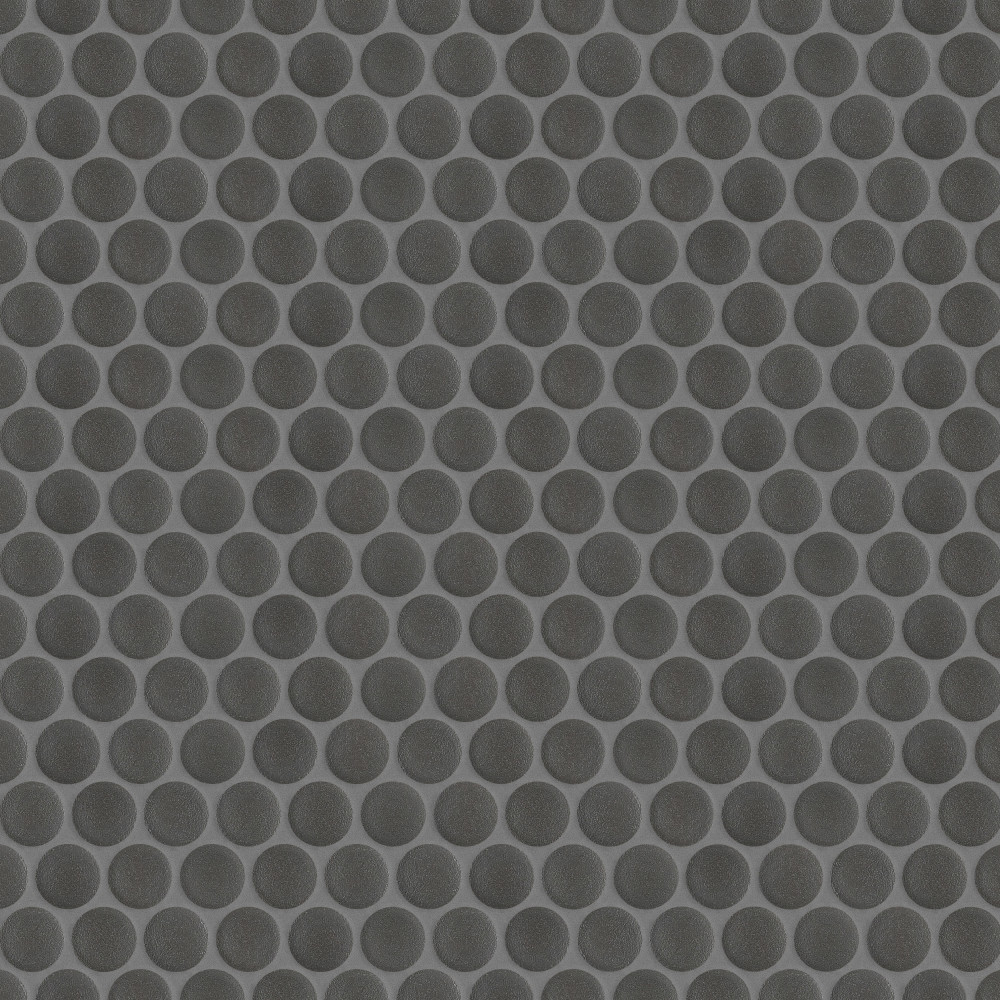 Sample – Gotham Penny Round Black Porcelain Mosaic Tile