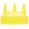 Traex® wide-mouth squeeze dispenser Tri Tip™ replacement cap in yellow