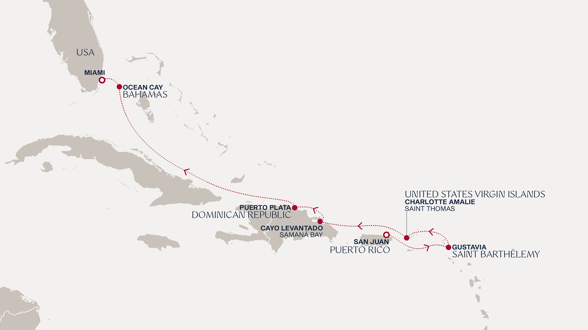 Itinerary map
