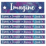 Carson Dellosa Education Galaxy Straight Border, 36 Feet Per Pack, 6 Packs CD-108382-6