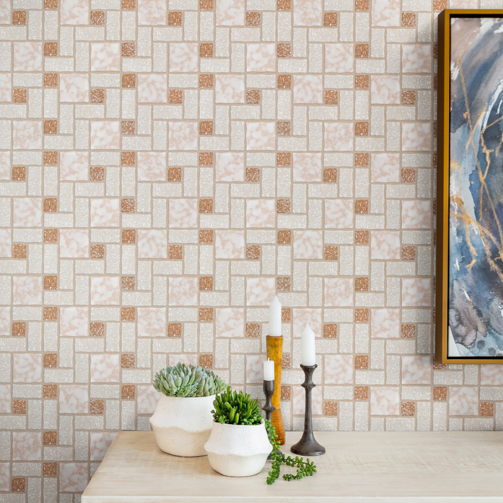 Sample – Academy Beige Porcelain Mosaic Tile
