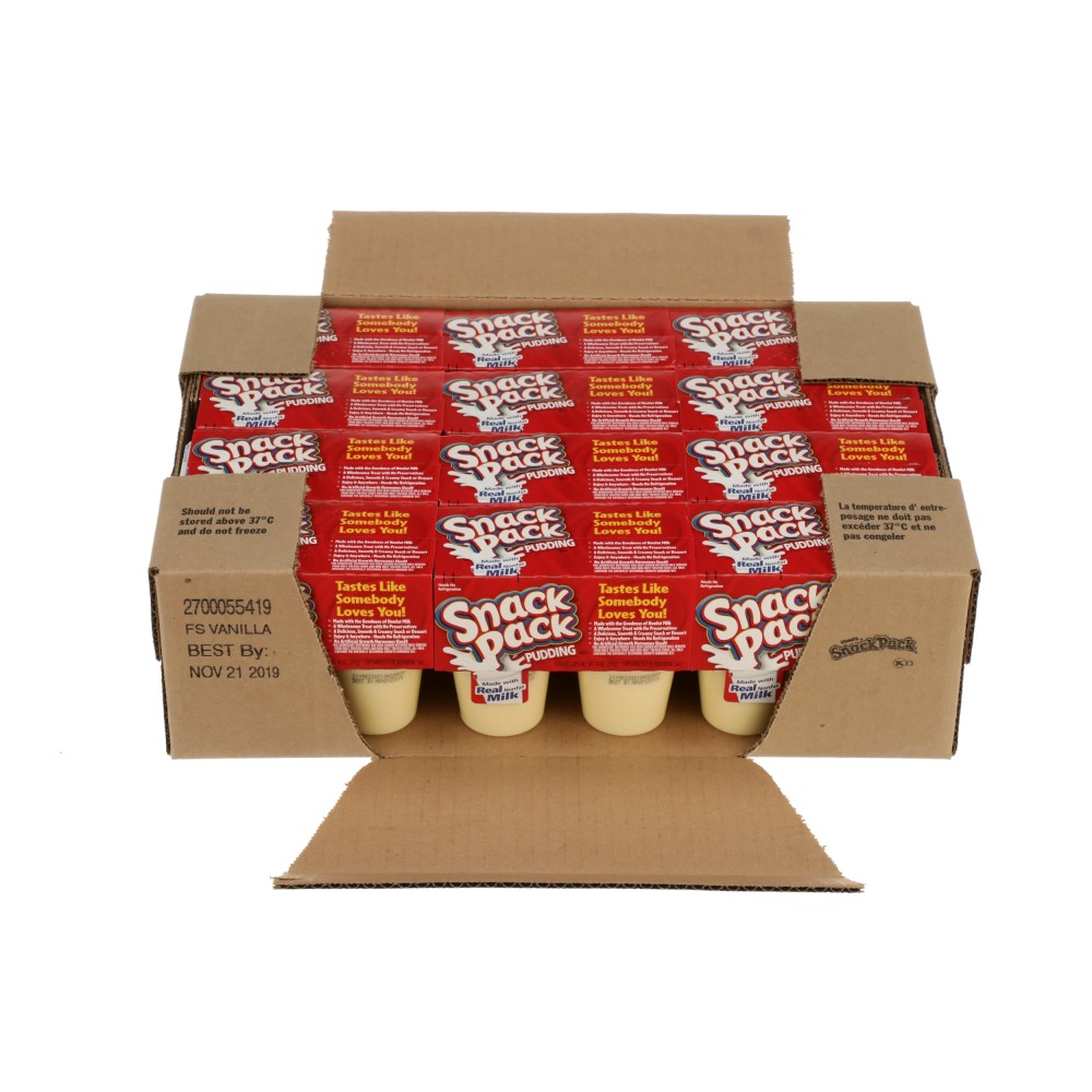 Snack Pack Vanilla Pudding, 4/3.5 oz Conagra Foodservice