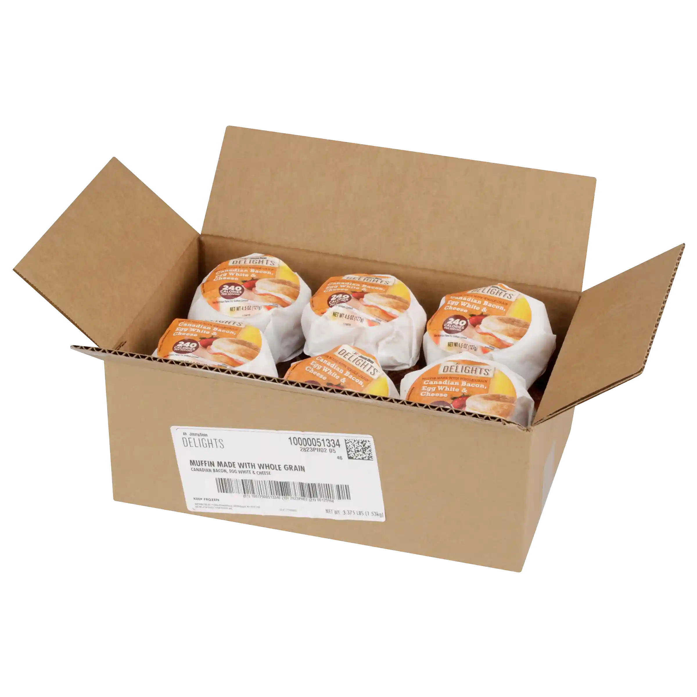 Jimmy Dean Delights® Butcher Wrapped Canadian Bacon, Egg White & Cheese Whole Grain Muffin_image_4