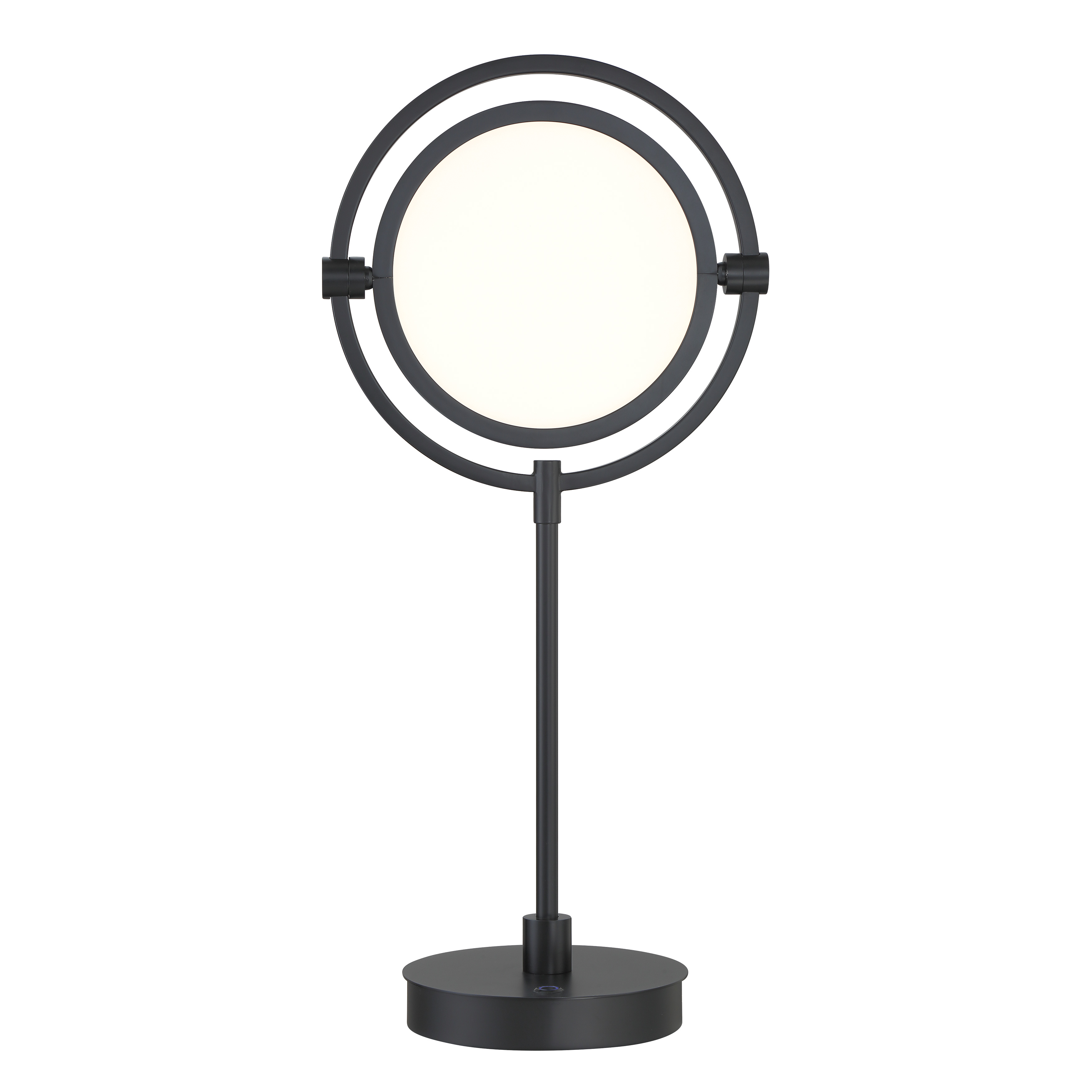 The Studio 23 table lamp combines contemporary design with energy-efficient LED technology. Its coal black steel construction and acrylic shade deliver 807 lumens of high-CRI light, perfect for reading and task lighting. - alternate view