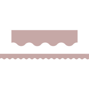 Light Mauve Scalloped Border Trim, 35 Feet