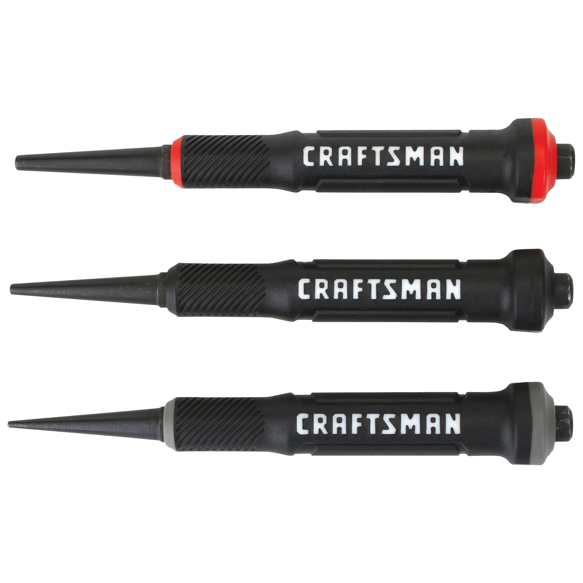View of CRAFTSMAN Chisels & Punches on white background