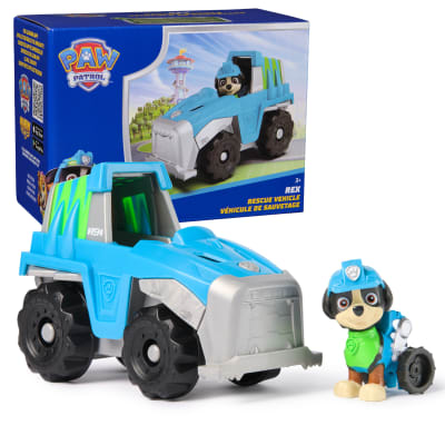 PAW Patrol, Rex’s Dinosaur Rescue Vehicle, Toy Truck with Collectible Action Figure, Sustainably Minded Kids Toys for Boys & Girls Ages 3 and Up