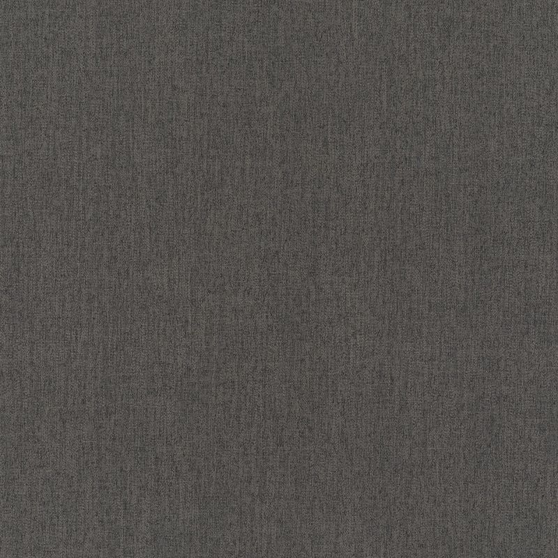 Gray woven textile with subtle vertical striations and fine speckled texture; lying flat and uniform across the frame, shown close-up under even neutral lighting, resembling upholstery or wallpaper swatch.