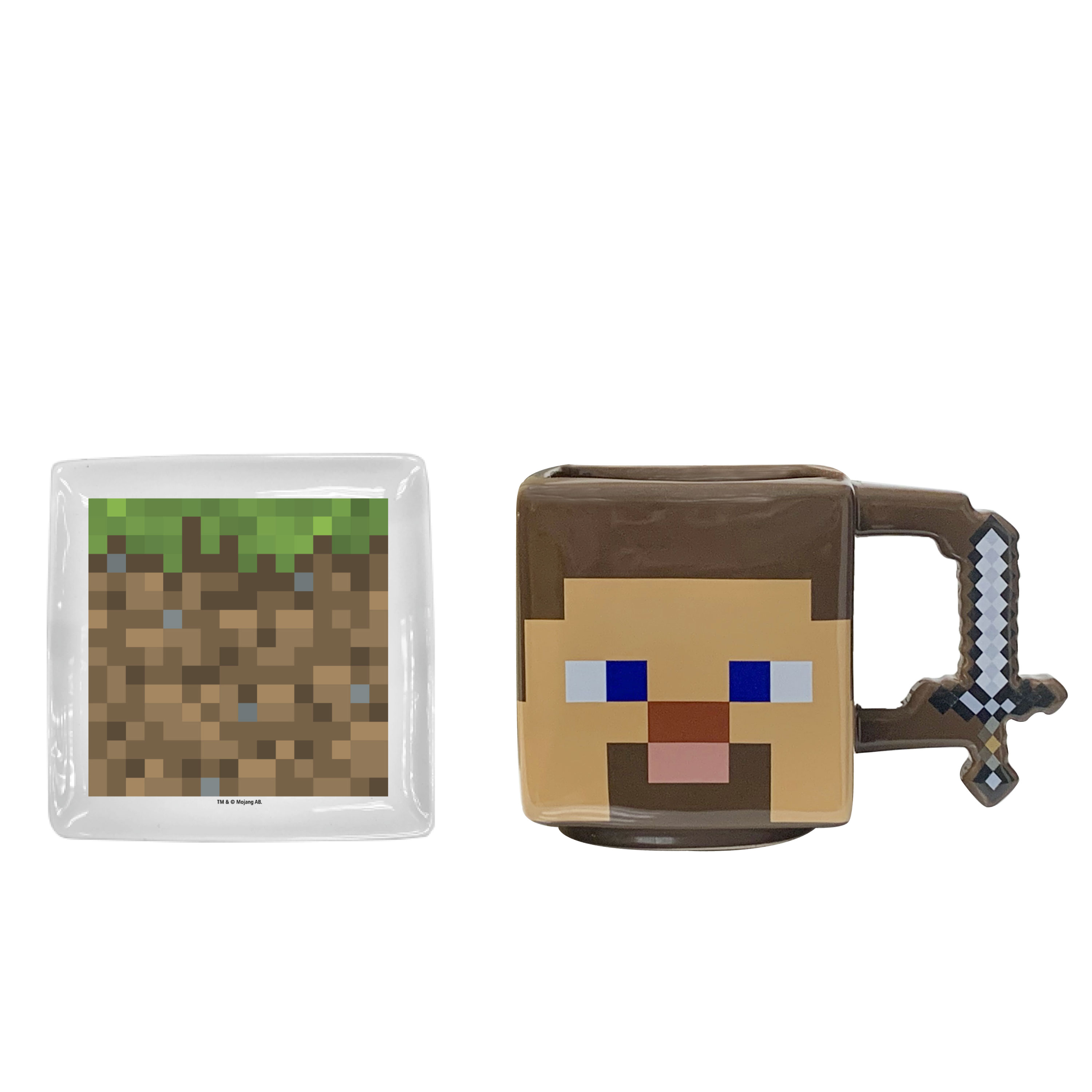 Minecraft Ceramic Plate and Mug Set, Creeper, 2-piece set slideshow image 1