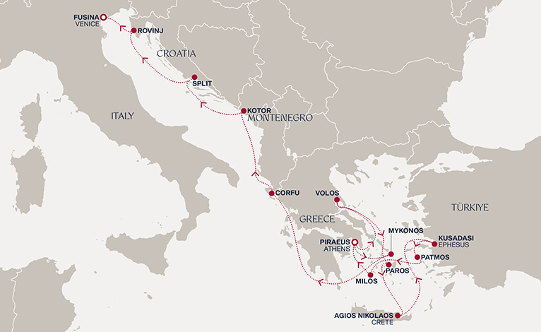 Itinerary map