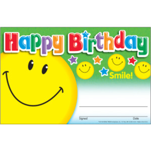 Premios de reconocimiento de sonrisa de feliz cumpleaños, 30 unidades