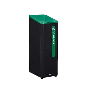 Rubbermaid Commercial, Sustain™, Compost, 15 gal, Powder-coated Steel, Green, Rectangle, Receptacle