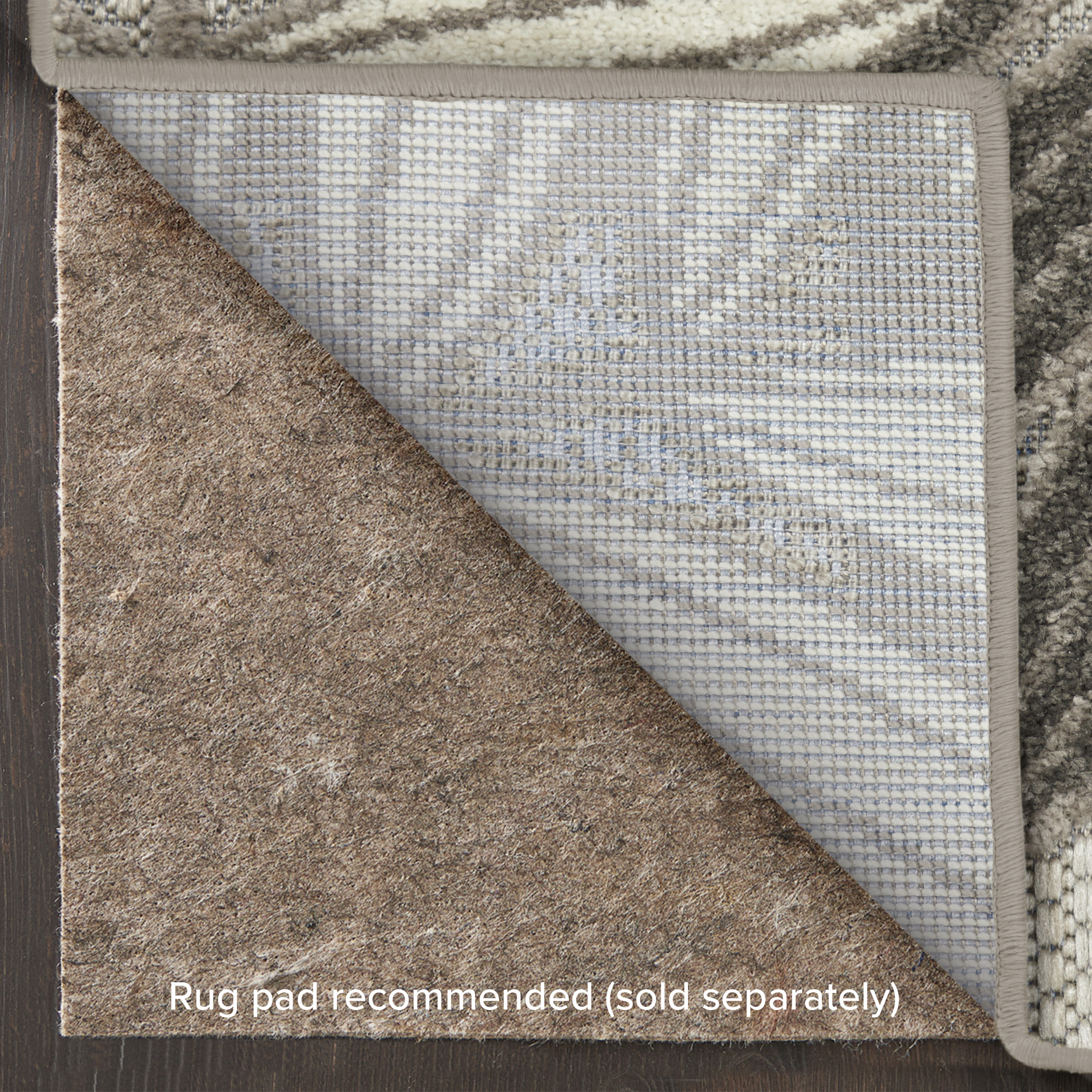 Nourison Aloha 6' x 9' Grey Blue Tropical Rug