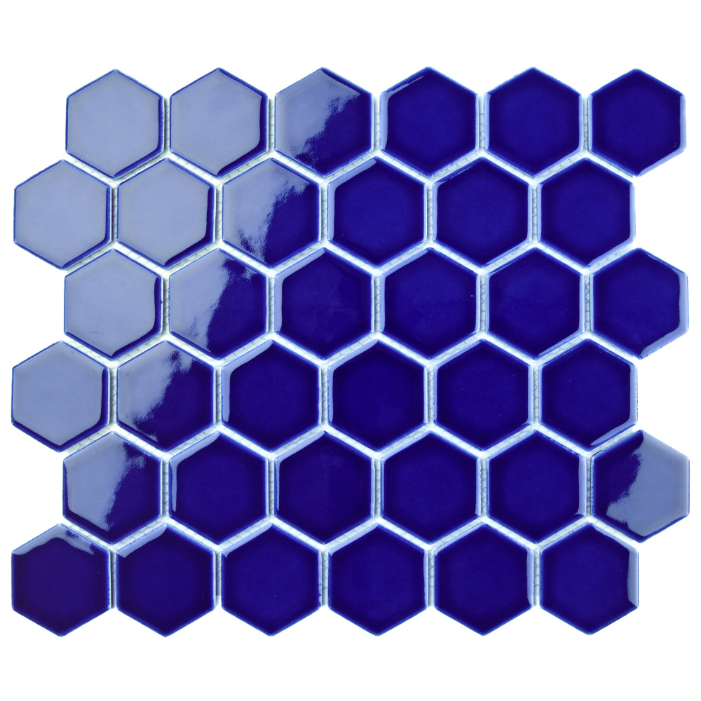 Metro Ion 2″ Hex Sapphire 11-1/8 in. x 12-5/8 in. Porcelain Mosaic Tile