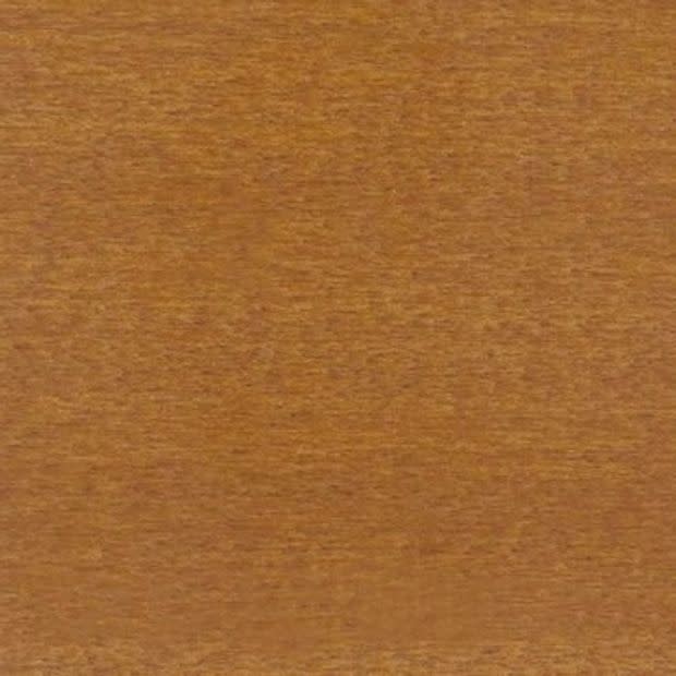 Brown wooden panel with fine horizontal grain occupies the entire frame, showing an even warm finish; smooth surface under soft indoor lighting, no other objects visible.
