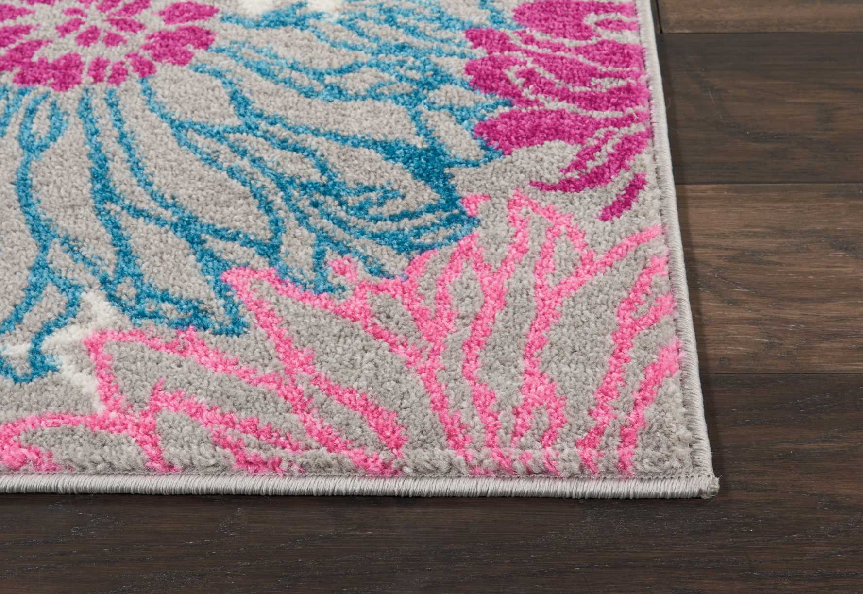 Nourison Passion 2'2" x 7'6" Grey Contemporary Indoor Rug