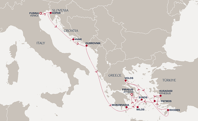 Itinerary map