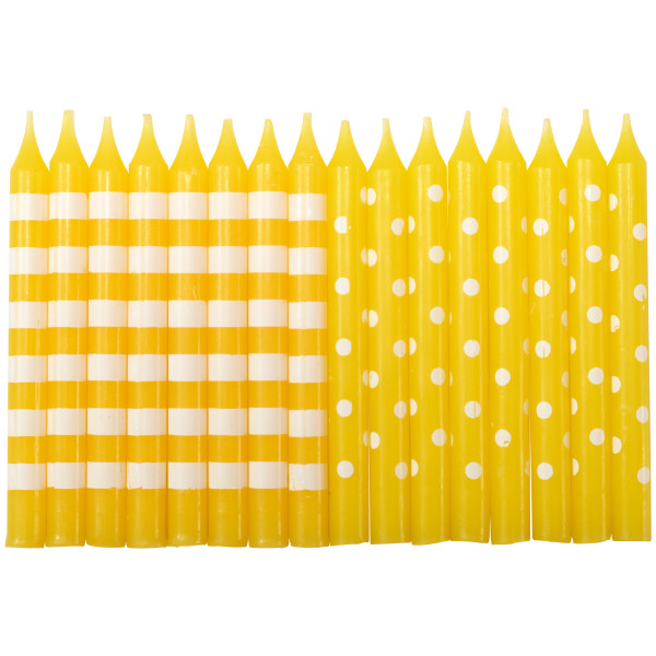 Yellow Stripes & Dots Specialty Candles