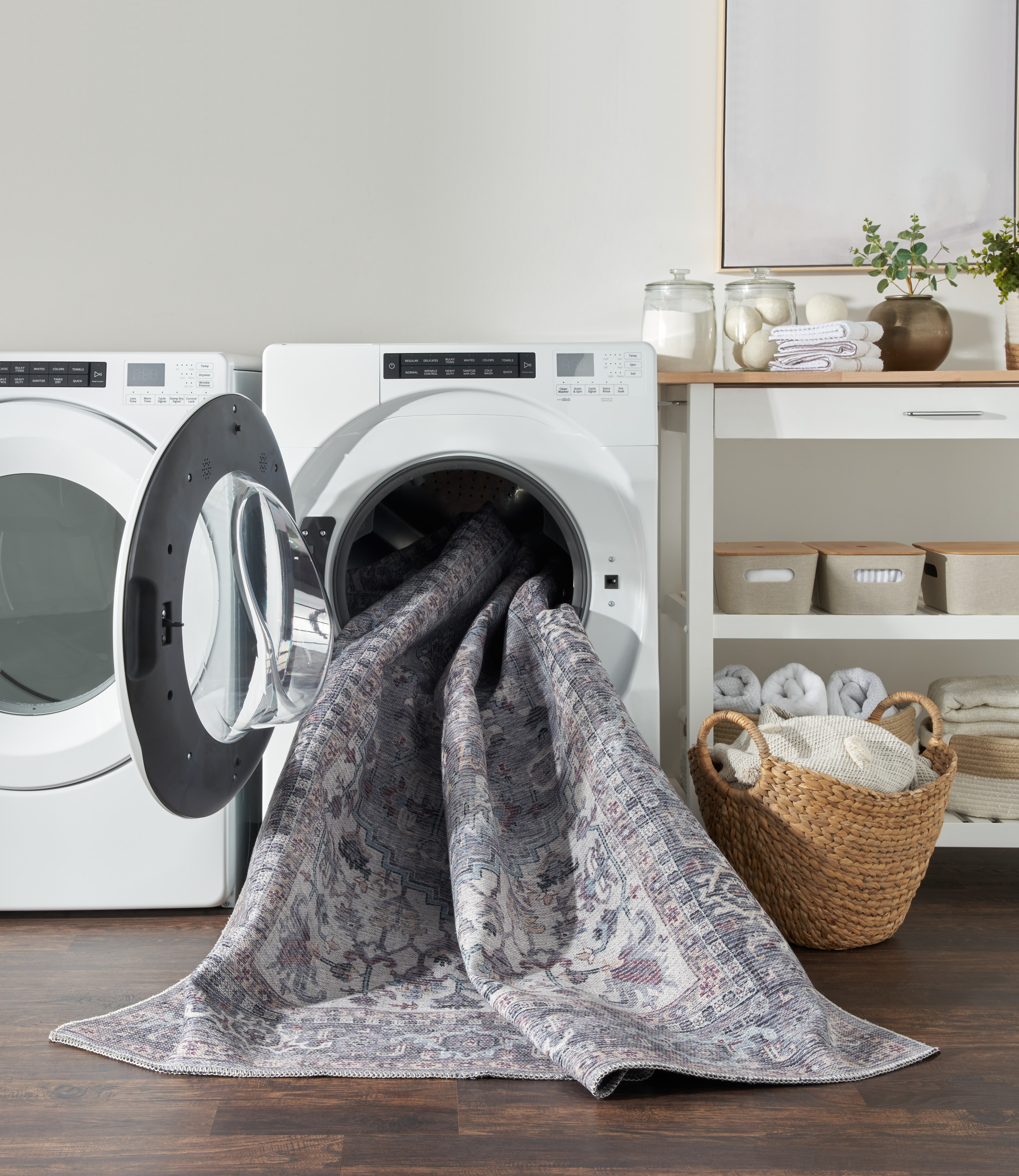 Nourison New Concept Washables 6' x 9' Grey Vintage Indoor Rug